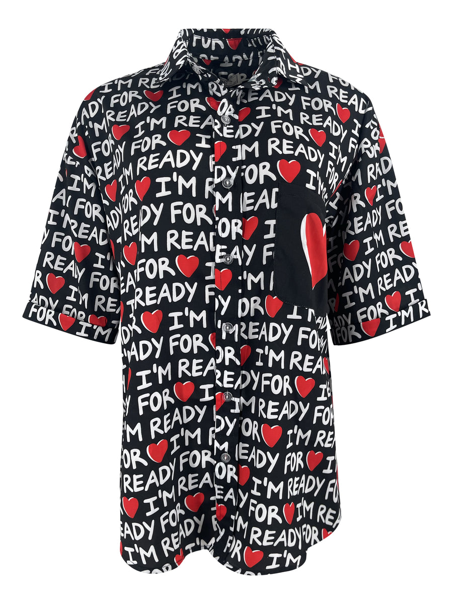 Shirt - I'M READY FOR LOVE BLACK ♻️